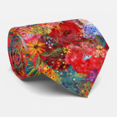 Mooi helder kleurrijk Abstract bloemenpatroon Stropdas (Opgerold)