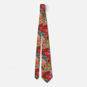 Mooi helder kleurrijk Abstract bloemenpatroon Stropdas (Achterkant)