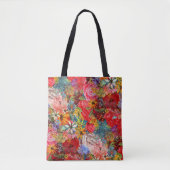 Mooi helder kleurrijk Abstract bloemenpatroon Tote Bag (Voorkant)