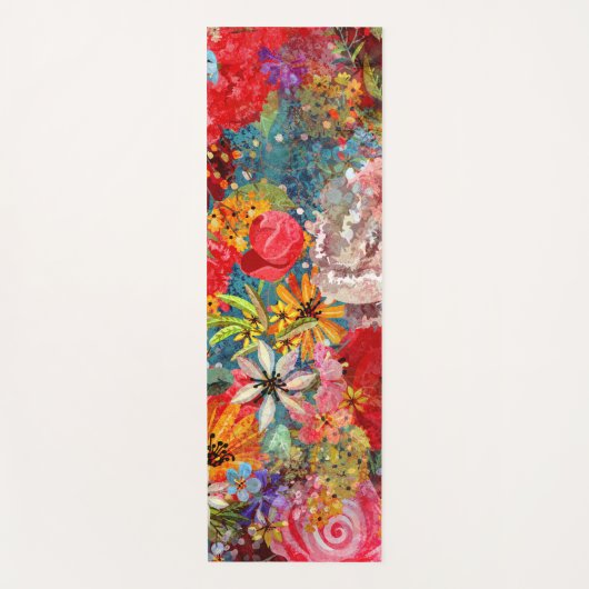 Mooi helder kleurrijk Abstract bloemenpatroon Yogamat (Voorkant)
