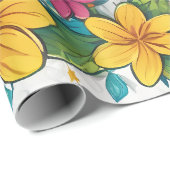 Mooi helder levendig bloemenpatroon cadeaupapier (Rol Hoek)