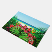 Mooi, helder, tropisch, paradijselijk strand deurmat (Schuin)