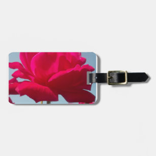 Mooi hemels Roos rood tegen blauw Bagagelabel