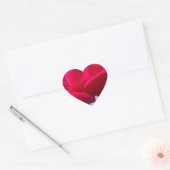 Mooi hemels Roos rood tegen blauw Hart Sticker (Envelop)