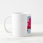 Mooi hemels Roos rood tegen blauw Koffiemok (Links)