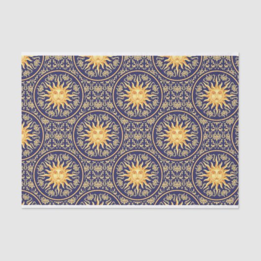 Mooi hemels zonnetjespatroon tissuepapier (Voorkant)