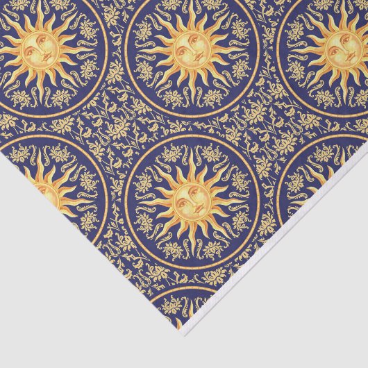 Mooi hemels zonnetjespatroon tissuepapier (Detail)