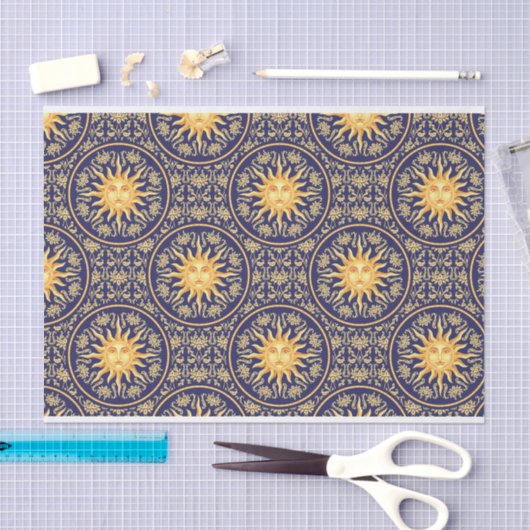 Mooi hemels zonnetjespatroon tissuepapier (Craft)