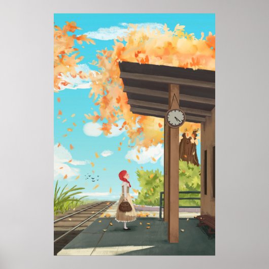 Mooi herfst country scene Poster (Voorkant)