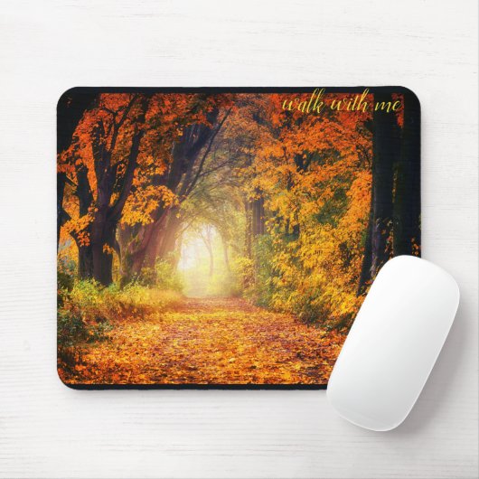 Mooi herfstbos muismat (Met muis)