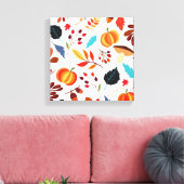 Mooi herfstpatroon canvas afdruk (Insitu (Woonkamer))