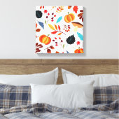 Mooi herfstpatroon canvas afdruk (Insitu (Slaapkamer))