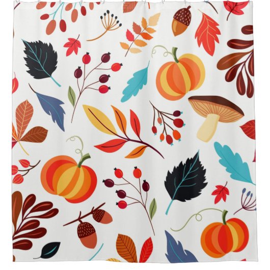 Mooi herfstpatroon douchegordijn (Voorkant)