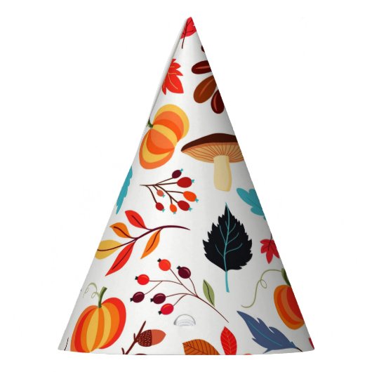 Mooi herfstpatroon feesthoedjes (Links)