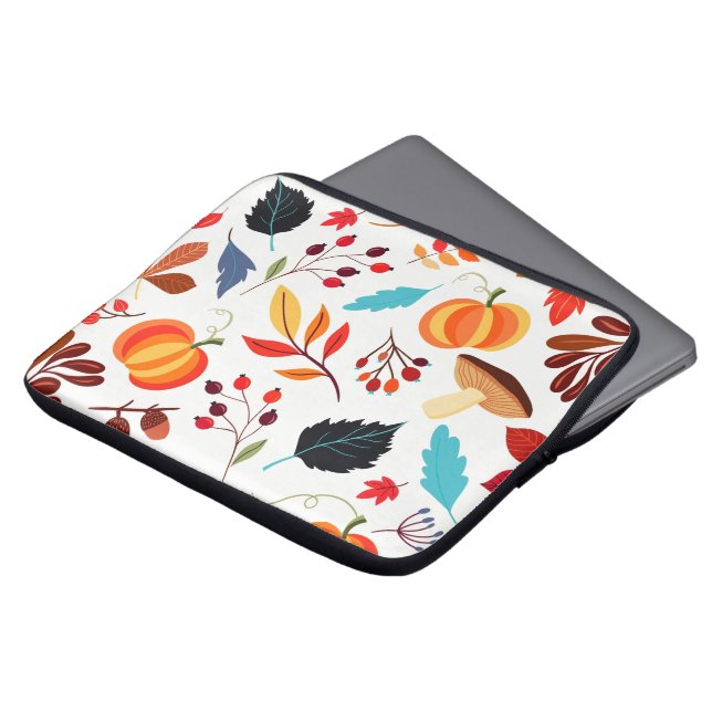 Mooi herfstpatroon laptop sleeve (Voorkant top)