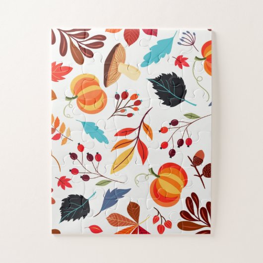 Mooi herfstpatroon legpuzzel (Verticaal)
