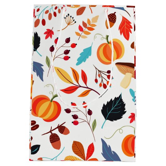 Mooi herfstpatroon medium cadeauzakje (Achterkant)