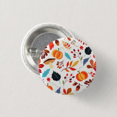 Mooi herfstpatroon ronde button 3,2 cm (Voorkant /achterkant)