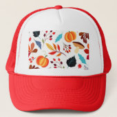 Mooi herfstpatroon trucker pet (Voorkant)