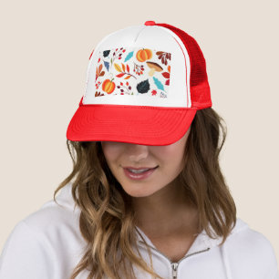 Mooi herfstpatroon trucker pet