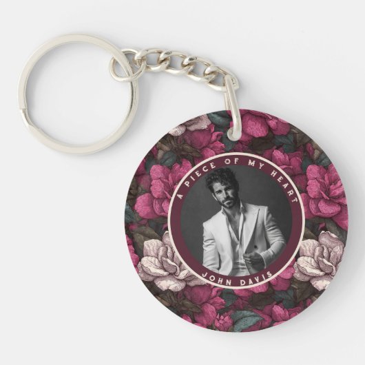 Mooi herinneringsgeschenk met Aangepaste Gardenia' Sleutelhanger (Voorkant)