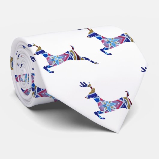 Mooi hert mandala kunst Stropdas (Opgerold)