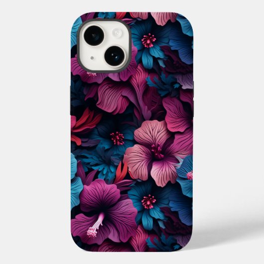 Mooi Hibiscus bloempatroon Case-Mate iPhone Case (Achterkant)