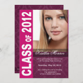 Mooi, hip afstudeerfoto-bericht 2012 aankondiging (Voorkant / Achterkant)
