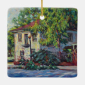 Mooi historisch huis in New Harmony Indiana Keramisch Ornament (Achterkant)