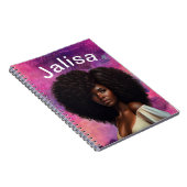 Mooi  Hoesje met een zwarte vrouw Notitieboek (Rechterzijde)