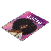 Mooi  Hoesje met een zwarte vrouw Notitieboek (Linkerzijde)