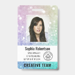 Mooi holografisch glitter meisjesachtig glamoureus badge