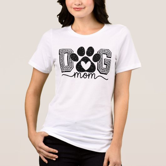 Mooi Hond Moeder Tri-Blend Shirt (Voorkant)