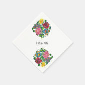 Mooi Hongaars bloemmotief gepersonaliseerd Servet (Hoek)