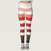 Mooi horizontaal breed streep patroon leggings (Voorkant)