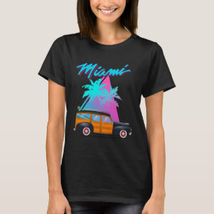Mooi houtachtig surven wagon t-shirt Geweldig voor
