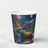 Mooi huis en tuinen in een magisch land papieren bekers (Voorkant)