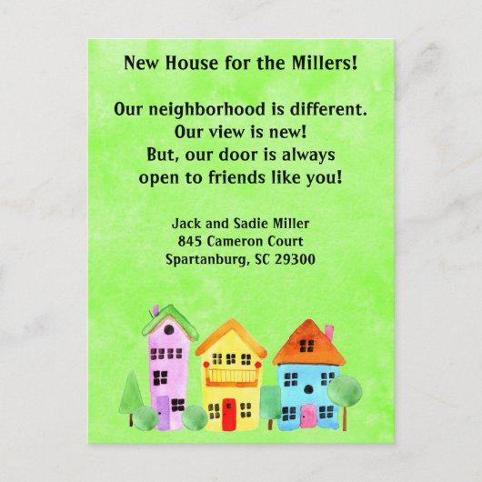 Mooi huis in de buurt Nieuw adres verhuis kaarten (Voorkant)
