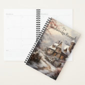 Mooi huis in de winter Scene, Naam wijzigen, Jaar Planner (Display)
