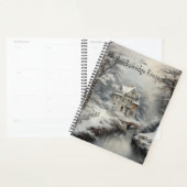 Mooi huis in de winter Scene, Naam wijzigen, Jaar Planner (Display)