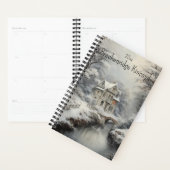 Mooi huis in de winter Scene, Naam wijzigen, Jaar Planner (Display)