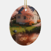 Mooi huis keramisch ornament (Rechts)