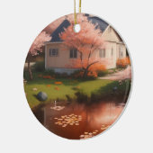 Mooi huis keramisch ornament (Links)
