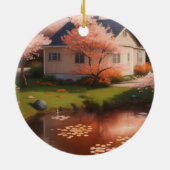 Mooi huis keramisch ornament (Achterkant)