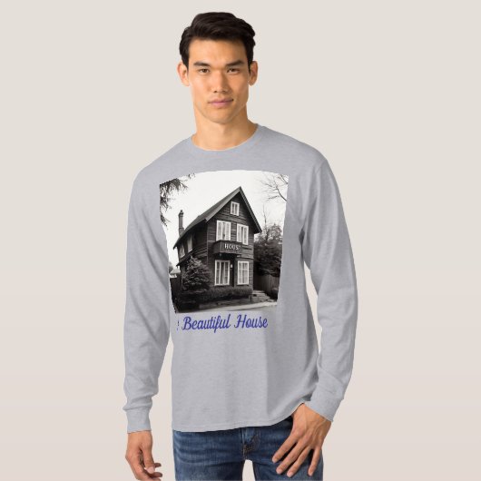 Mooi huis ontwerp - Stijlvol Sleeve T-shirt (Voorkant volledig)