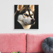 Mooi Husky Sierkussen Canvas Afdruk (Insitu (Woonkamer))