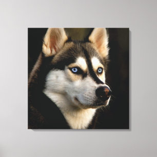 Mooi Husky Sierkussen Canvas Afdruk