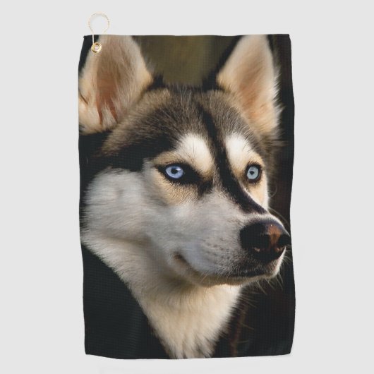 Mooi Husky Sierkussen Golfhanddoek (Voorkant)
