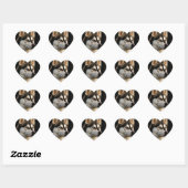 Mooi Husky Sierkussen Hart Sticker (Vel)