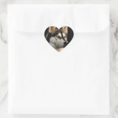 Mooi Husky Sierkussen Hart Sticker (Tas)